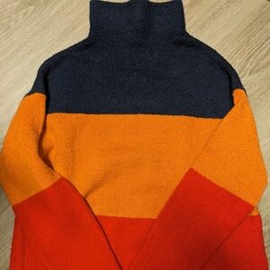 C&C California Color Block Mockneck Sweater